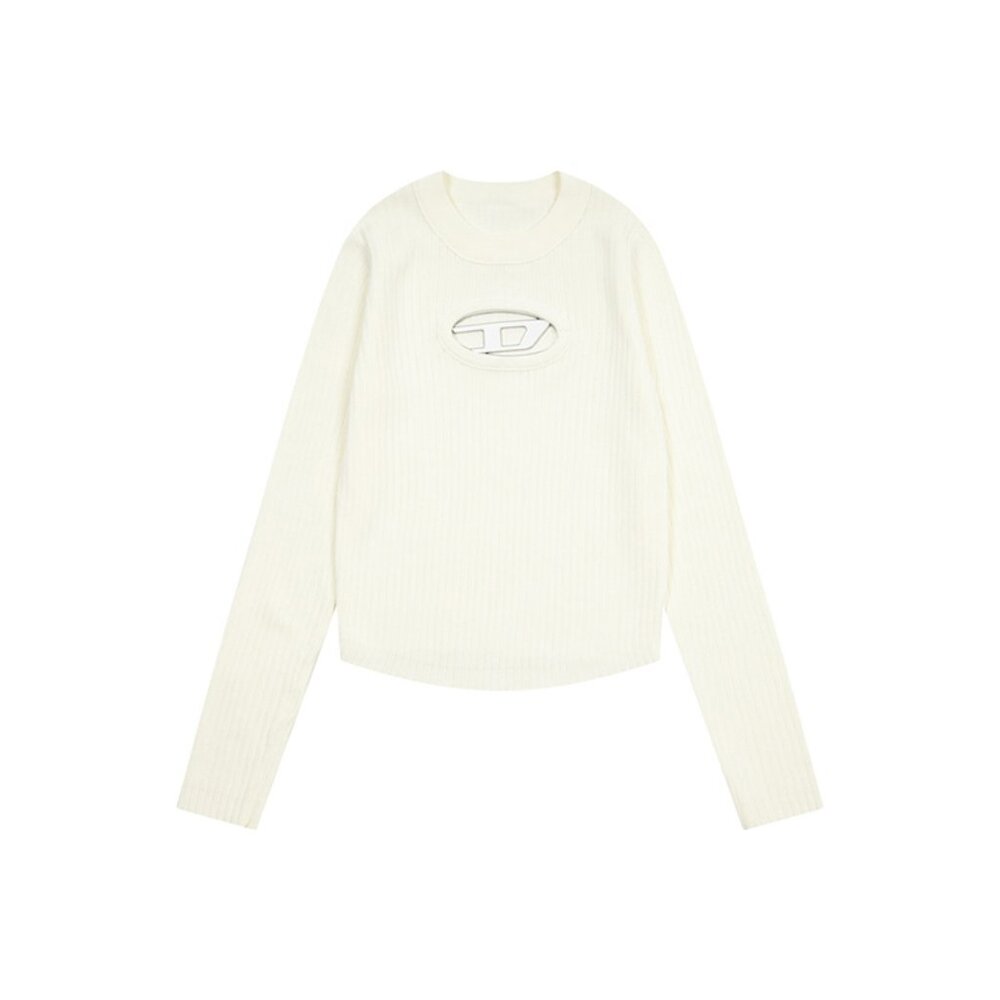 Diesel White Long-Sleeved Sweater